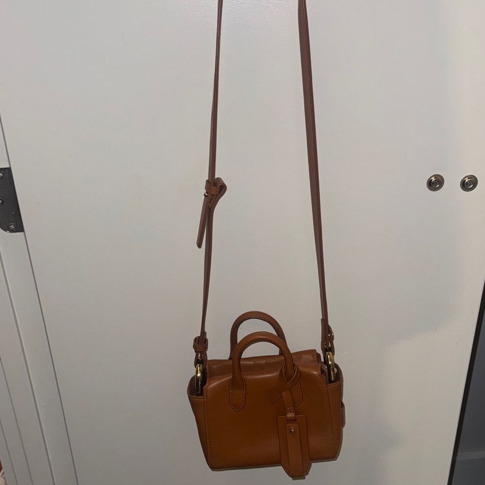 J. Crew Tan Leather Crossbody Bag